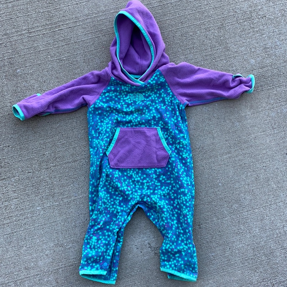 Northface teal/purple - The North Face Infant Glacier One Fleece